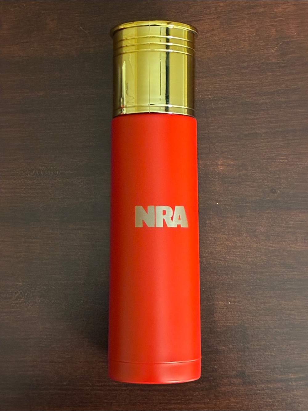 Classic NRA Stainless Steel Vacuum Beverage Bottle - 12 Gauge Shell Shape
